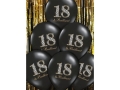 BALON CZARNY 18 &amp; BRILLIANT 30cm 1szt