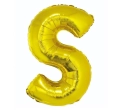 BALON LITERA S ZŁOTY 34'' 86cm