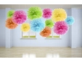 POMPON BIBUŁOWY CZARNY 25cm 1szt