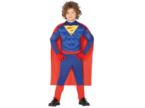 STRÓJ KOMBINEZON SUPERMAN MIĘŚNIE 125-135