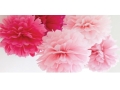 POMPON BIBUŁOWY J.RÓŻ 25cm 1szt