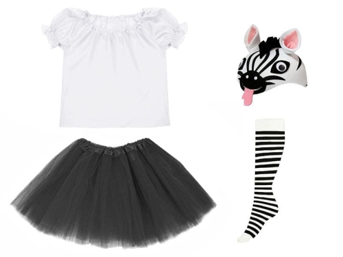 ZESTAW ZEBRA BIAŁO-CZARNY 98-110 4el