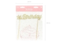 TOPPER NA TORT 1st BIRTHDAY ZŁOTY 21cm