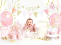 TOPPER NA TORT 1st BIRTHDAY ZŁOTY 21cm