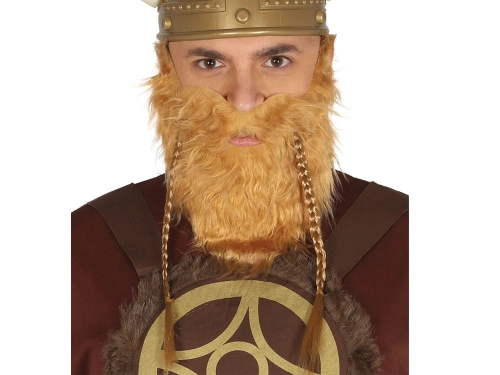 ZESTAW BRODA I WĄSY WIKING BRĄZOWE
