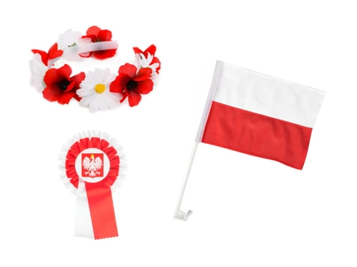 ZESTAW NARODOWY BIAŁO-CZERWONY 3el