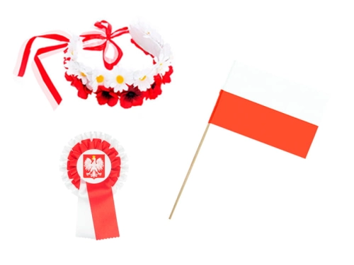 ZESTAW NARODOWY BIAŁO-CZERWONY 3el