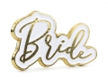 PRZYPINKA NAPIS BRIDE ZŁOTA