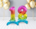 BALON BC CYFRA 1 STOJĄCY TĘCZOWY 29'' 74cm