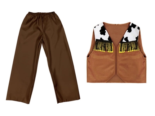 ZESTAW KOWBOJ BRĄZOWY 116-128 2el