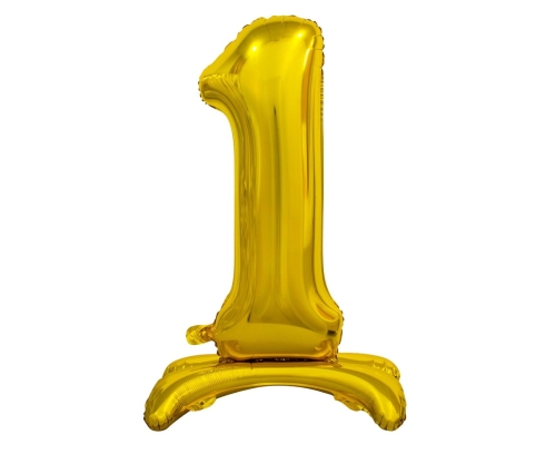 BALON BC CYFRA 1 STOJĄCY ZŁOTY 29'' 74cm