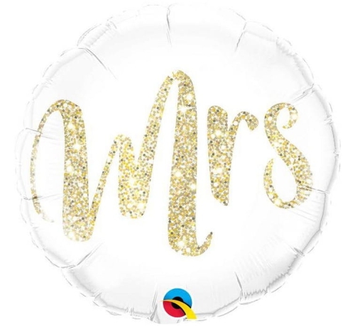 BALON MRS OKRĄGŁY BIAŁY 18'' 46cm