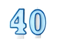 ZESTAW ŚWIECZKI 40 NIEBIESKIE 2szt