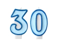 ZESTAW ŚWIECZKI 30 NIEBIESKIE 2szt