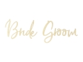 ZAWIESZKI NA KRZESŁA BRIDE GROOM DREWNIANE 2szt