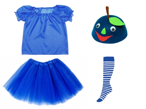 ZESTAW JAGÓDKA NIEBIESKI 134-140 4el