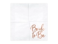 SERWETKI BRIDE TO BE BIAŁE 20szt