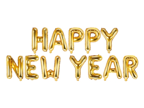 BALON NAPIS HAPPY NEW YEAR 146x14'' 370x35cm