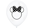 BALONY MYSZKA MINNIE BIAŁE 30cm 25szt