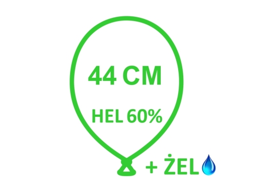 HEL 60% BALON GUMOWY 44cm + ŻEL