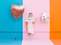 BALON SERCE RÓŻOWE ZŁOTO 28'' 72cm