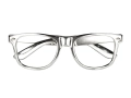 OKULARY PLASTIKOWE SREBRNE 1szt
