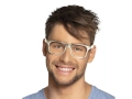 OKULARY PLASTIKOWE SREBRNE 1szt