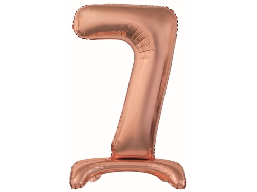 BALON BC CYFRA 7 STOJĄCY RÓŻOWE ZŁOTO 29'' 74cm