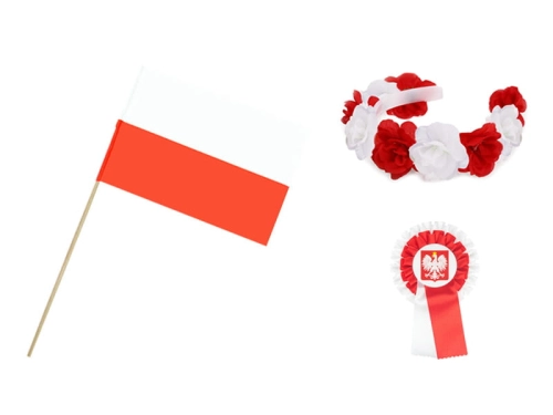 ZESTAW NARODOWY BIAŁO-CZERWONY 3el