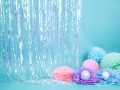 POMPON BIBUŁOWY JASNORÓŻOWY 25cm 1szt