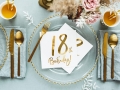 SERWETKI 18th BIRTHDAY BIAŁE 20 szt.