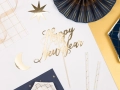 KARTECZKA NA PIKU TOPPER HAPPY NEW YEAR ZŁOTY 24cm