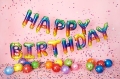BALON NAPIS HAPPY BIRTHDAY TĘCZOWY 134x14'' 340x35cm