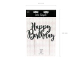 KRATECZKA NA PIKU TOPPER HAPPY BIRTHDAY CZARNY 22,5cm