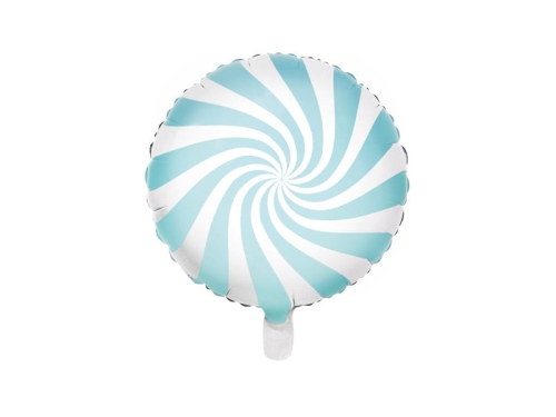 BALON PARTY DECO LIZAK OKRĄGŁY BIAŁO-BŁĘKITNY 14'' 35cm