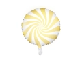 BALON CUKIEREK BIAŁO-ŻÓŁTY 14'' 35cm