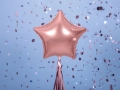 BALON GWIAZDKA RÓŻOWE ZŁOTO 19'' 48cm