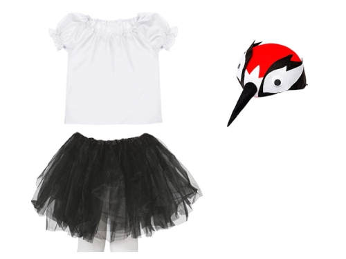 ZESTAW DZIĘCIOŁ BIAŁO-CZARNY 98-110 3el