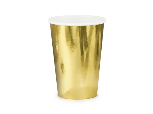 KUBECZKI PAPIEROWE ZŁOTE 220ml 6szt.