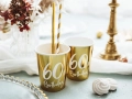 KUBECZKI PAPIEROWE 60 URODZINY ZŁOTE 220ml 6szt