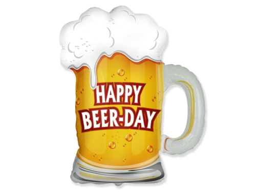 BALON HAPPY BEER-DAY KUFEL PIWA ŻÓŁTY 24" 60cm