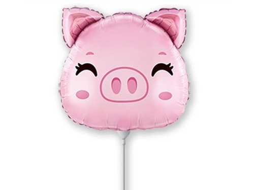 BALON FLEXMETAL ŚWINKA RÓŻOWY 14'' 36cm