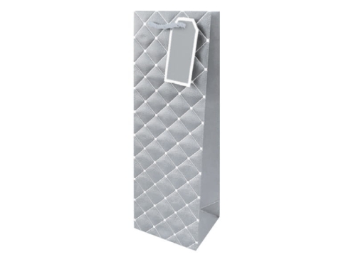TOREBKA PREZENTOWA TŁOCZONA QPB-032 SREBRNA 36x12cm