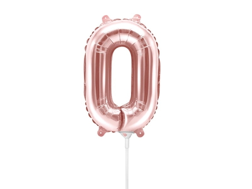 BALON PARTY DECO LITERA O RÓŻOWE ZŁOTO 14'' 35cm