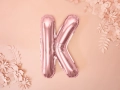 BALON LITERA K RÓŻOWE ZŁOTO 14'' 35cm