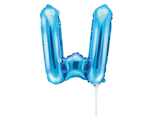 BALON PARTY DECO LITERA W NIEBIESKI 14'' 35cm