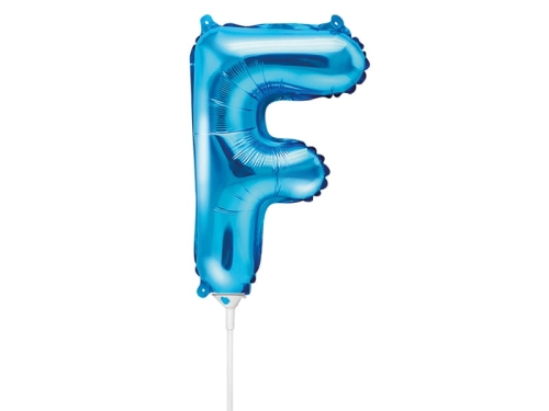 BALON LITERA F NIEBIESKI 14'' 35cm