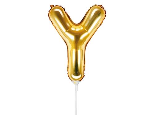 BALON PARTY DECO LITERA Y ZŁOTY 14'' 35cm