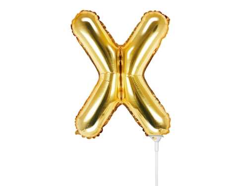 BALON PARTY DECO LITERA X ZŁOTY 14'' 35cm