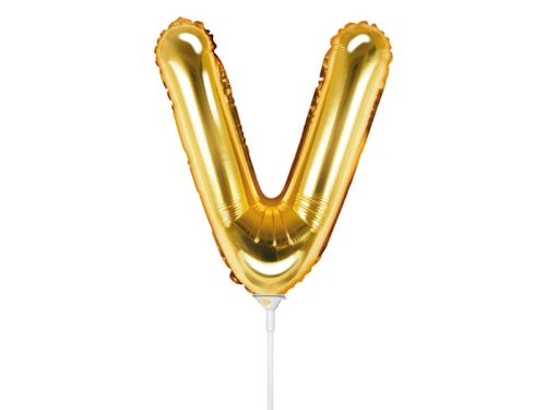 BALON PARTY DECO LITERA V ZŁOTY 14'' 35cm
